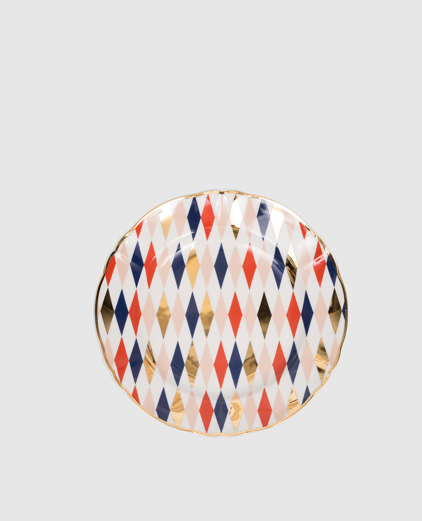 

Geometric print porcelain dessert plate Bitossi Home, White