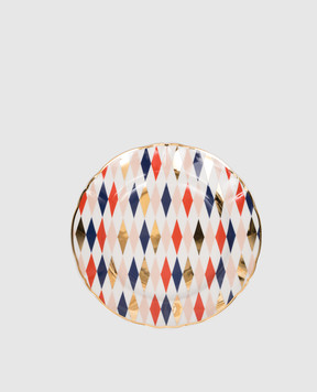 Bitossi Home Geometric print porcelain dessert plate ABR00022