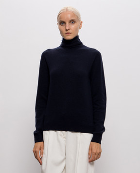 Peserico Blue golf shirt made of wool, silk and cashmere A99978F12K09283