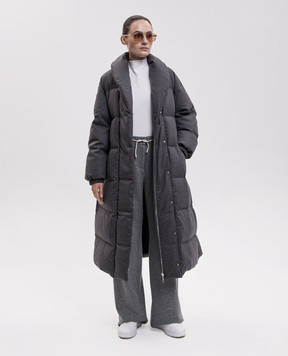 Be Florence Gray elongated down jacket BE2639