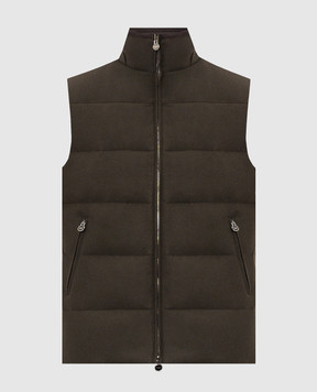 Castangia dal 1850 Green wool down vest MOD626
