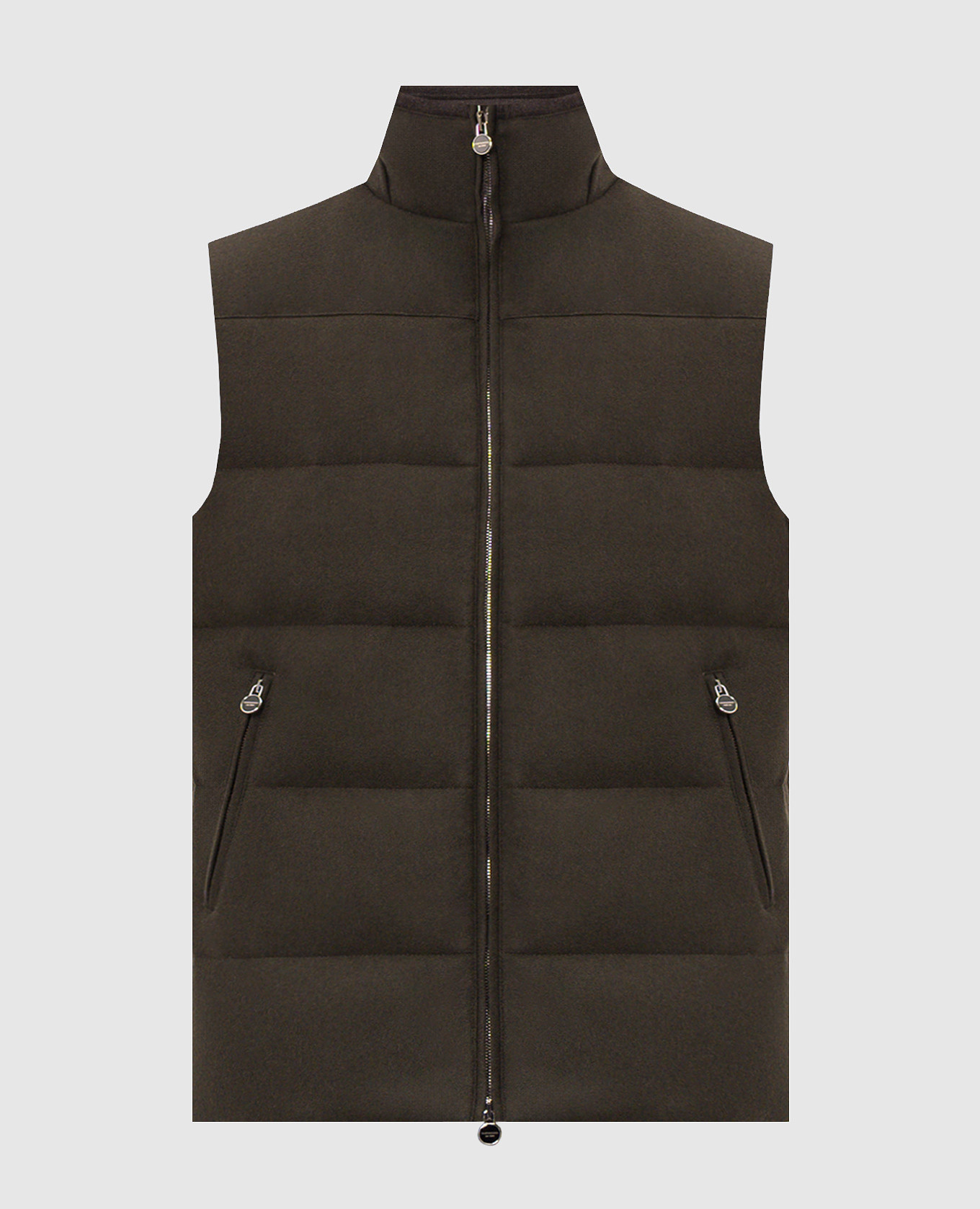 Green wool down vest