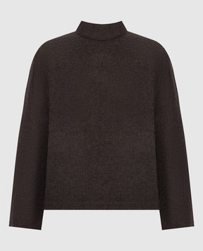 Solotre Brown top with wool M1AC0135