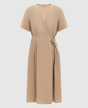 Twinset Beige dress with linen 261TT2554