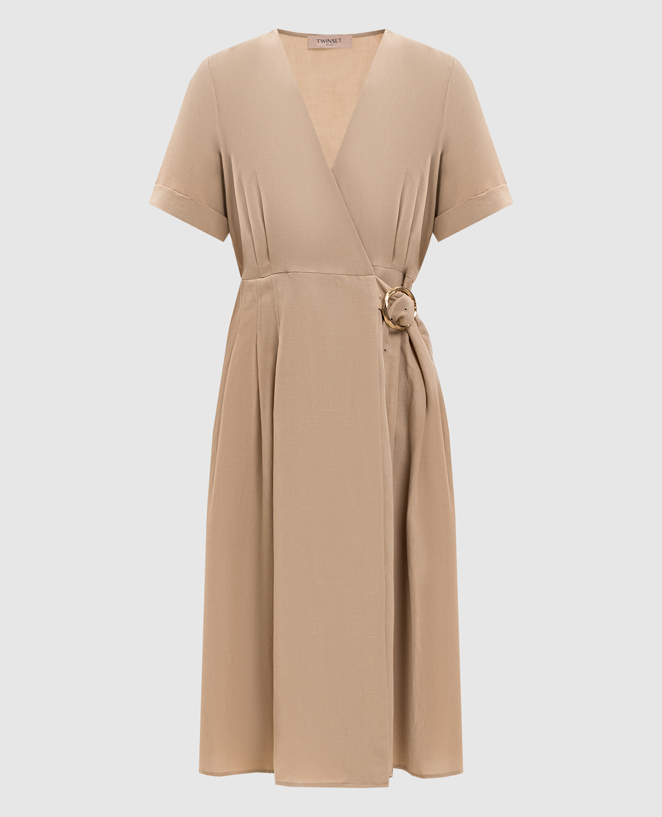 

Beige dress with linen Twinset