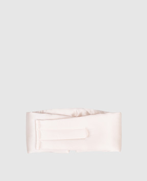 Dore & Rose Pink silk sleep mask with logo DEEPSLEEPMASK