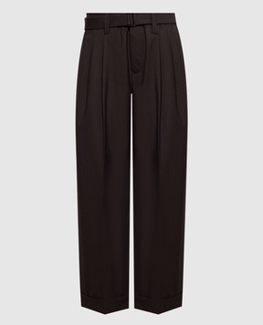 Brunello Cucinelli Brown wool pants MPW07P8995