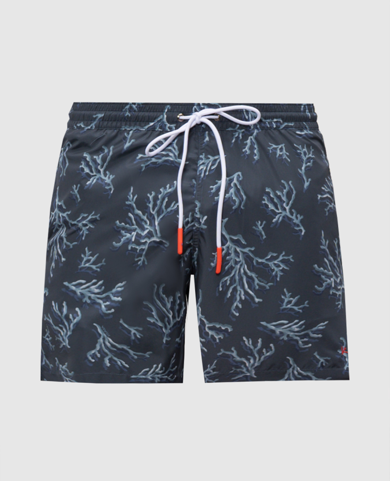 

Grey swim shorts with branded print ISAIA