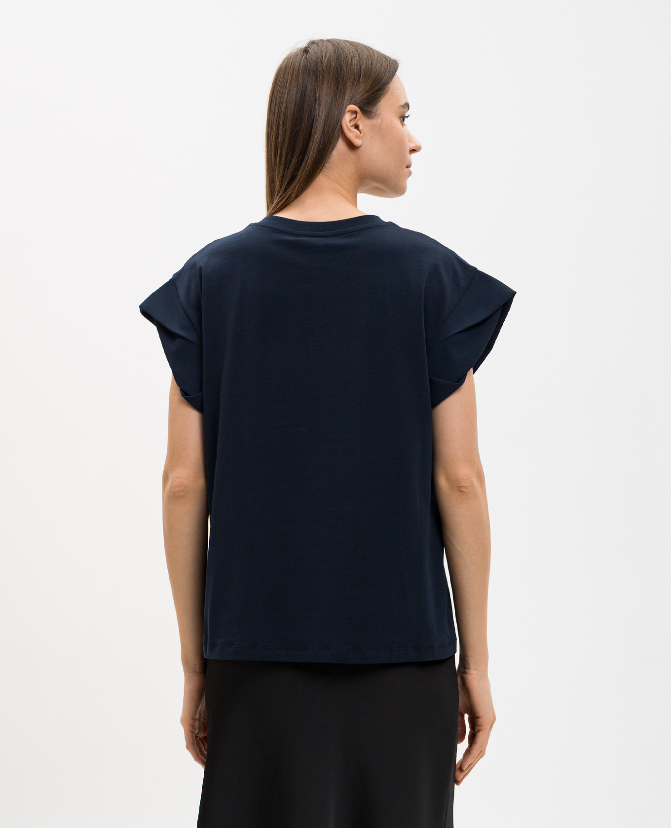 

Blue T-shirt with embroidered logo Twinset