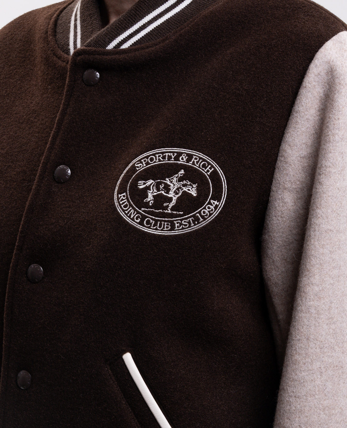Diana brown wool bomber jacket Sporty & Rich 5