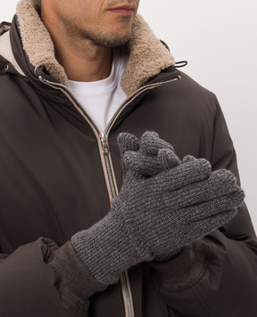Brunello Cucinelli Gray cashmere gloves MQS95908