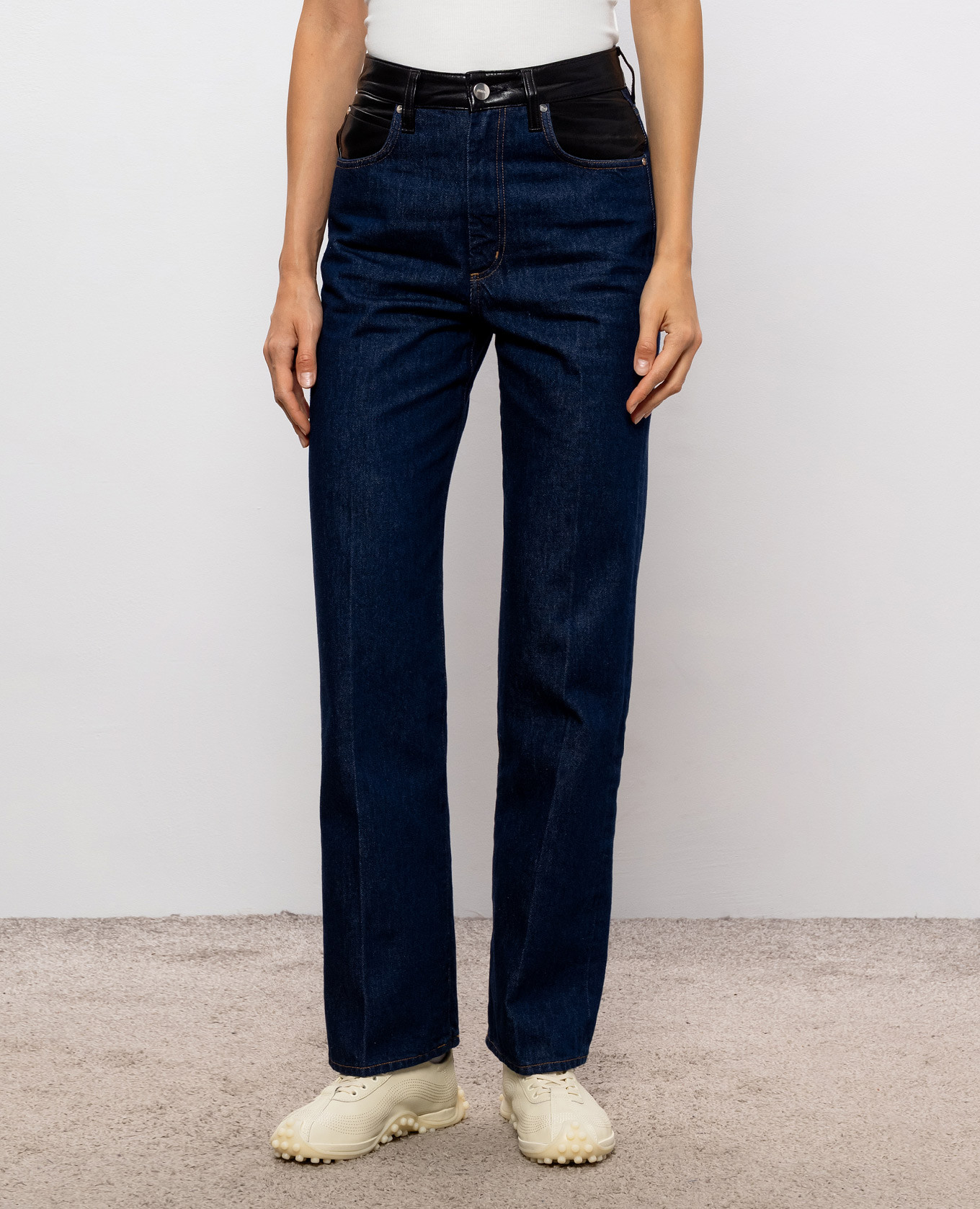 Morgan blue jeans with inserts AGOLDE 3