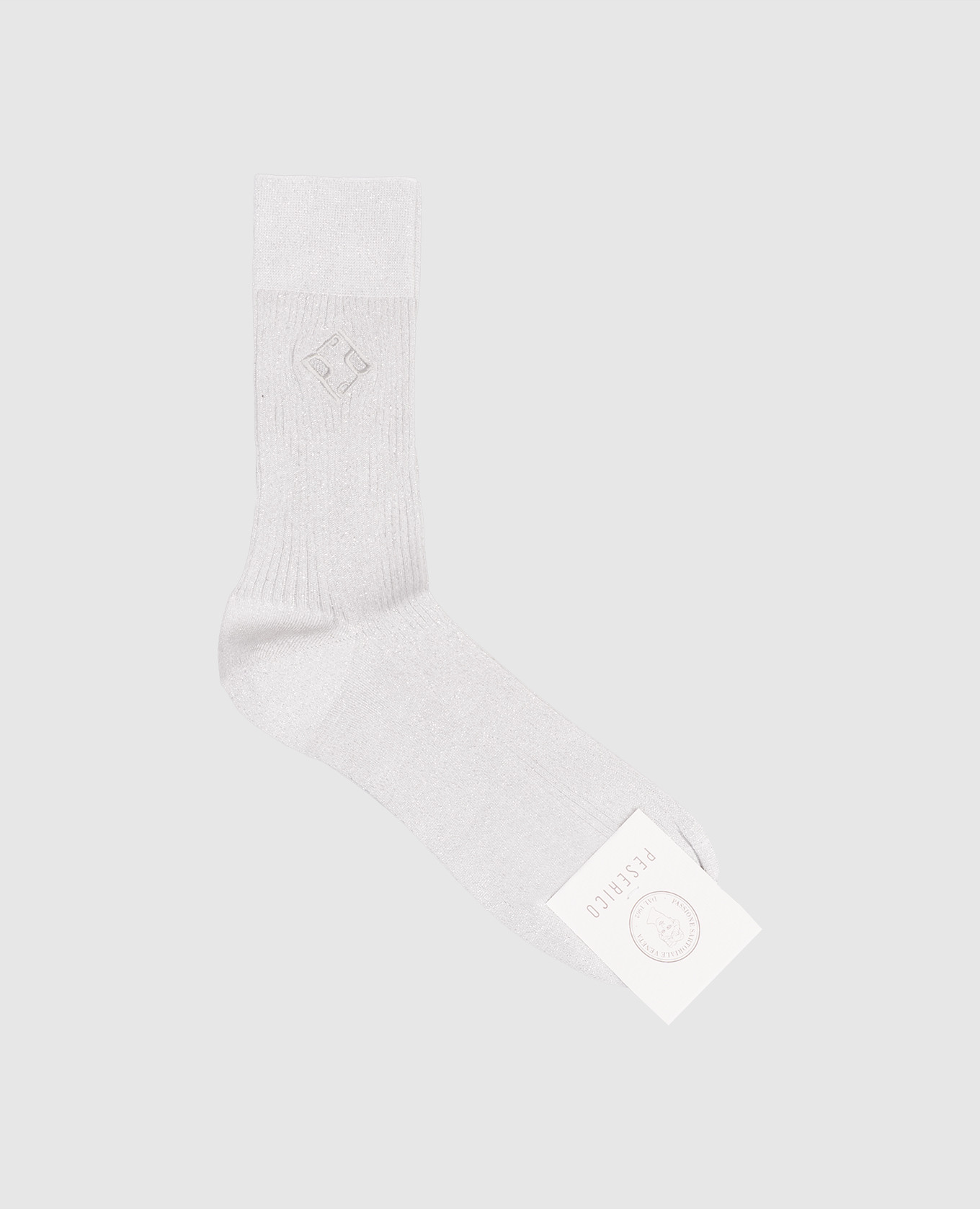 Gray socks with lurex
