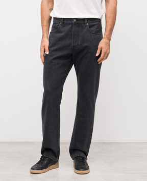 Valentino Grey jeans with logo patch 8V3DE14CB4A