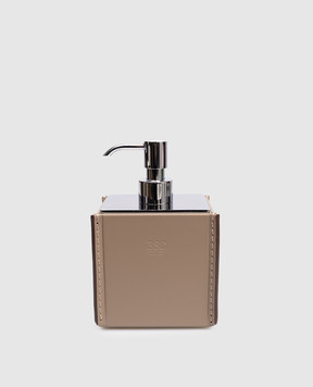 Treesseci MERIDIEN leather bathroom set with dispenser, glass, organizer and stand MER97ATOSL