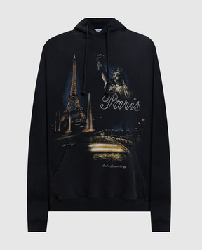 Vetements Black Paris hoodie ME76HD243B
