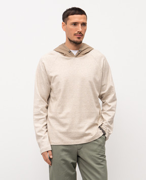 Sease Beige linen hoodie WH050TJ202