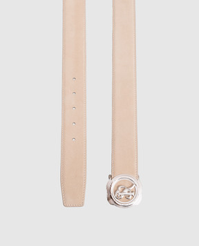 Stefano Ricci Beige suede belt N381SDC530P