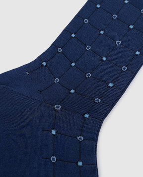 Bresciani Blue checked socks MC134RI1897XX