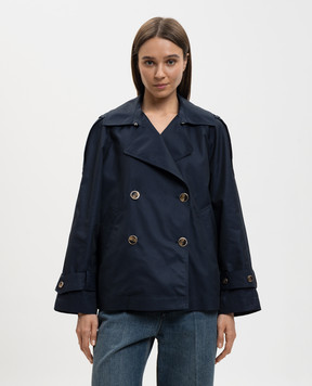 Twinset Blue cropped trench coat 261TP2231