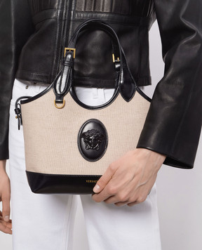 Versace Rivière beige tote bag 10243241A17864