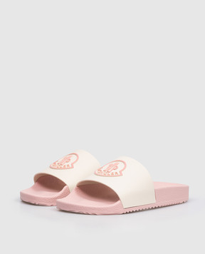 Moncler ENFANT Ivory children's sliders L19544C00010M4225
