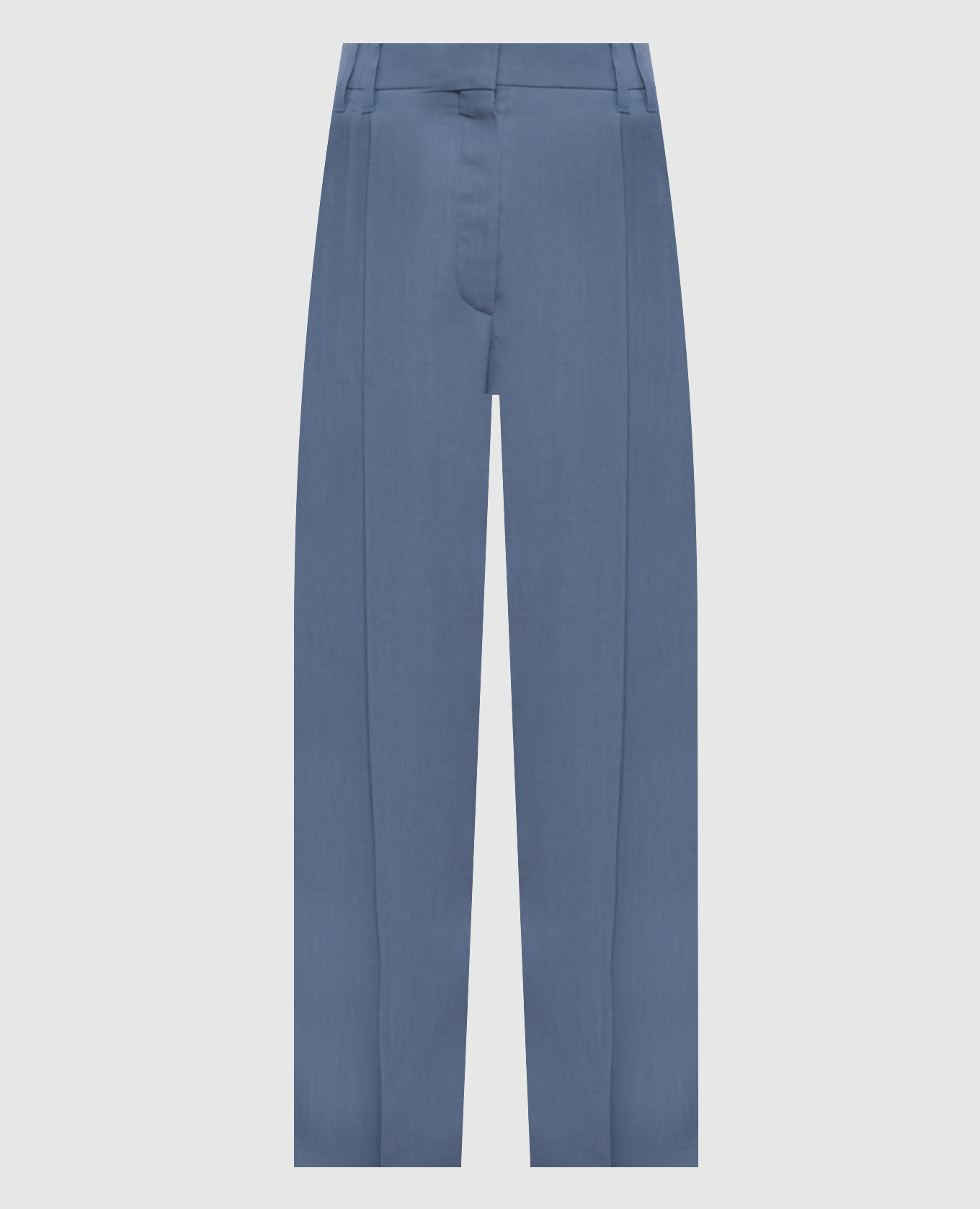 

Blue linen pants with monil chain Brunello Cucinelli