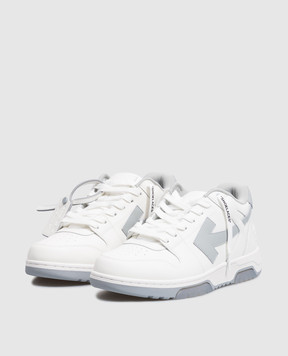 Off-White Out Of Office white leather sneakers with logo print M189C9L019
