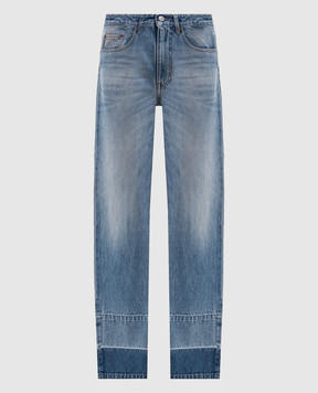 Maison Margiela MM6 Blue jeans with a worn effect S52LA0282M30058