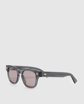 Bottega Veneta Grey Intrecciato Panthos Sunglasses 861359V2Q30