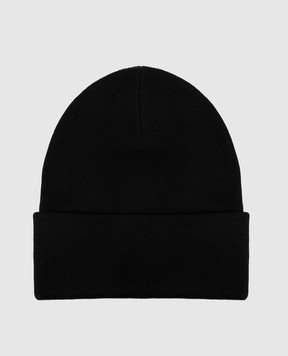 Palm Angels Black hat with logo embroidery PAMLC003KN001