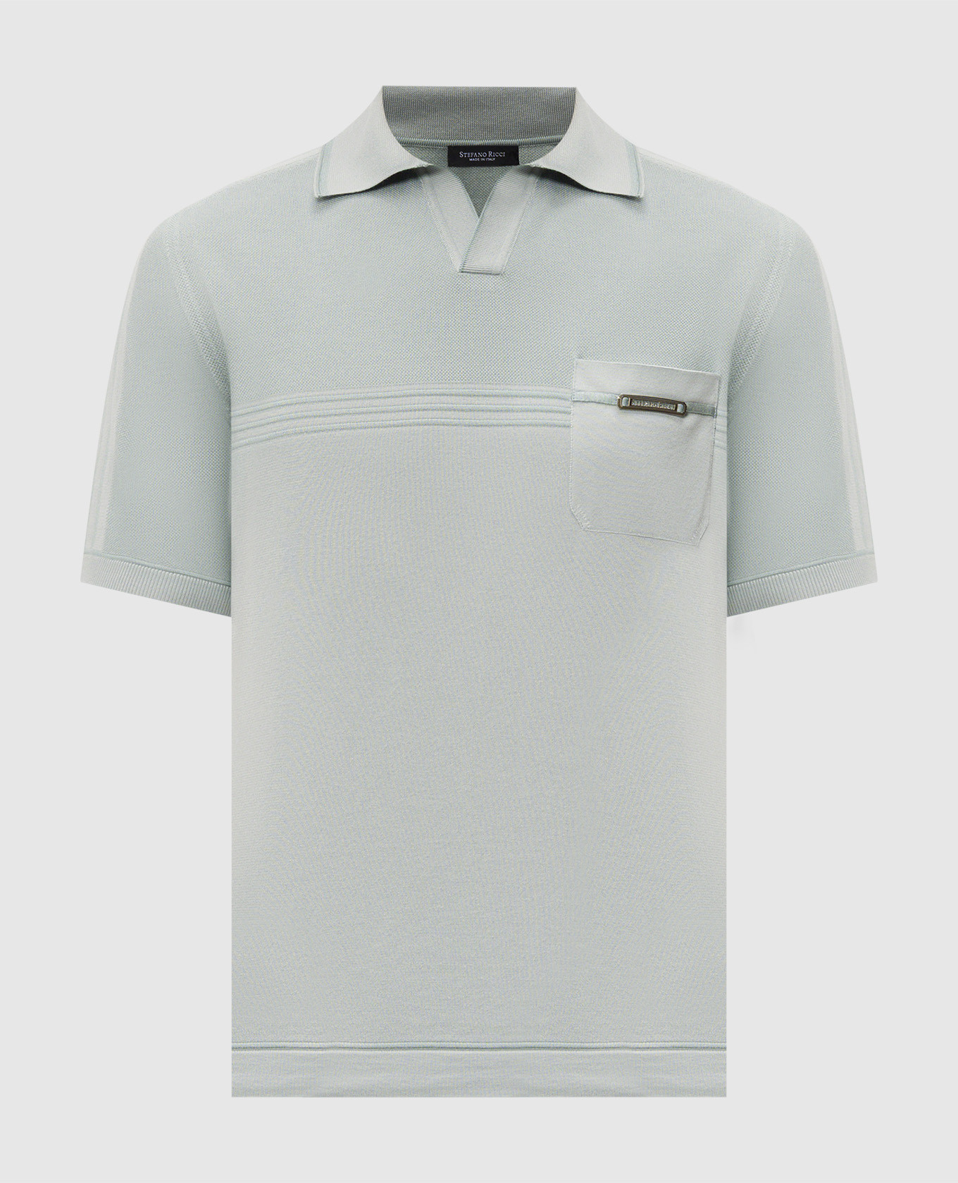 Green polo with silk Stefano Ricci