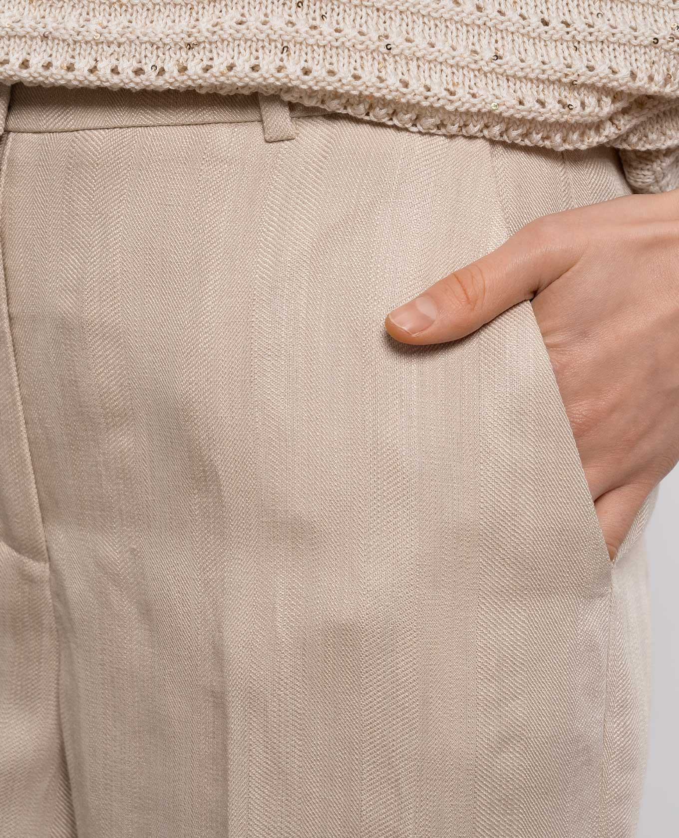 

Beige linen pants Peserico