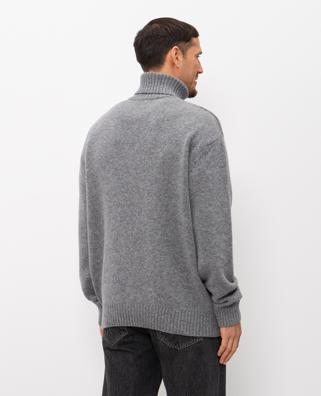 

Gray wool sweater with monogram embroidery Sporty & Rich, Grey