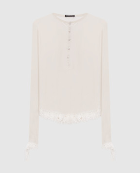 Ann Demeulemeester White long sleeve with ruffles B0014684FA206