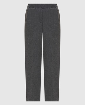 Peserico Grey sweatpants with lurex A04530J002355