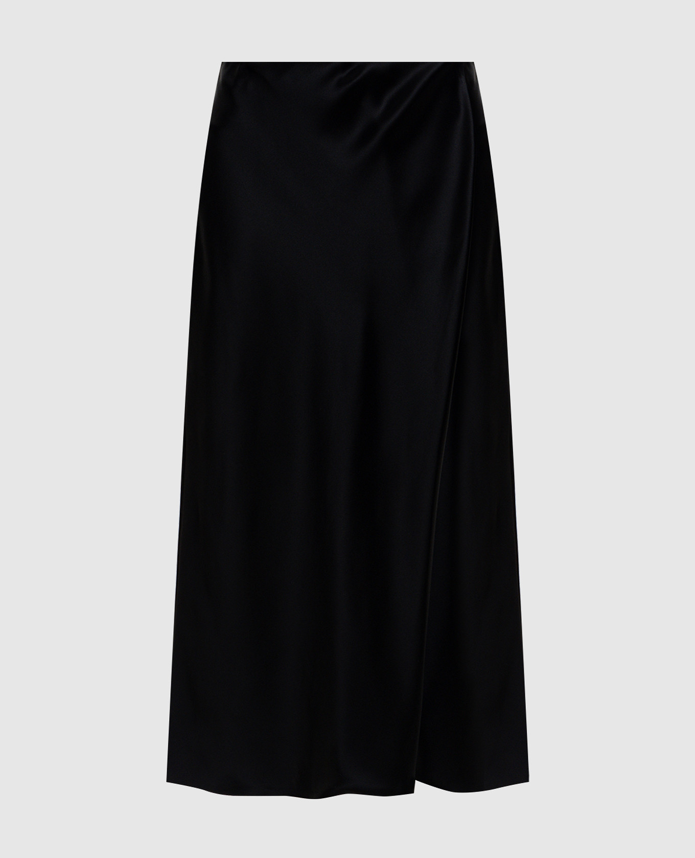 

Black Demi midi skirt with silk Khaite