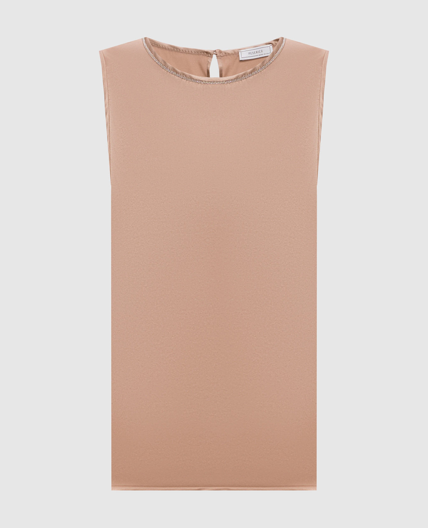 Beige silk top