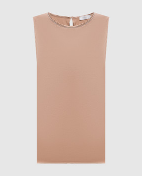 Peserico Beige silk top A08893D02372