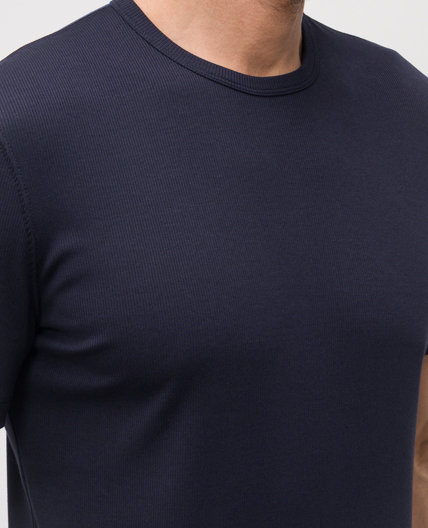 

Blue ribbed T-shirt Brunello Cucinelli