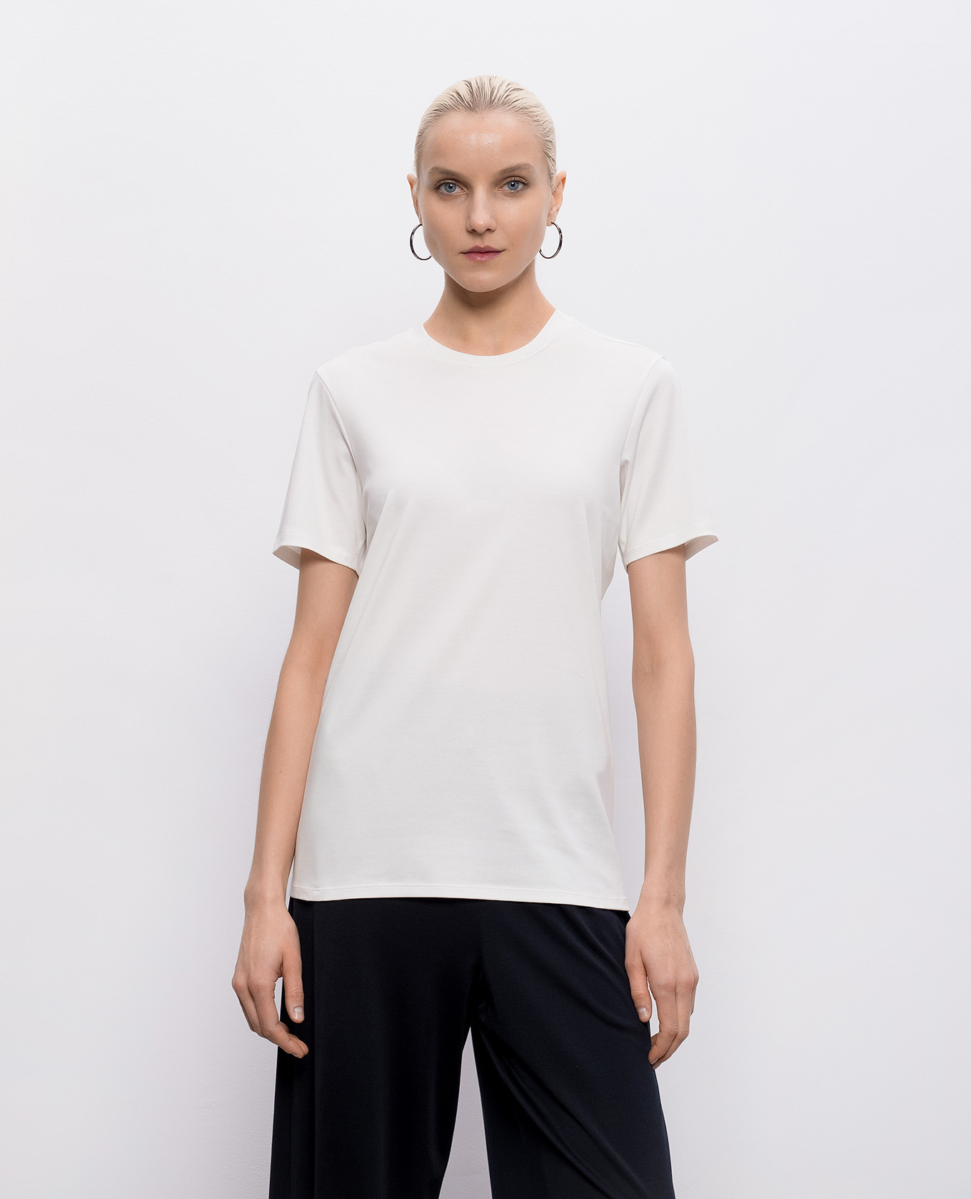 

White long-sleeved cotton T-shirt Intoca