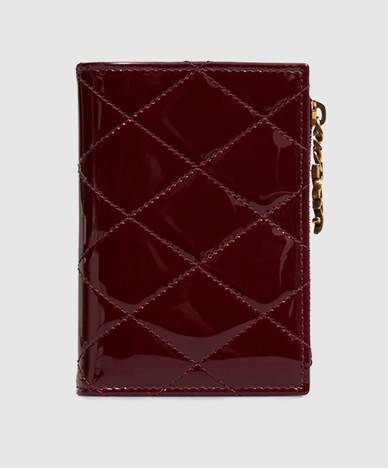 Burgundy patent leather purse CASSANDRE BIJOU
