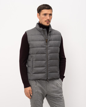 MooRER Grey down vest OLIVER OLIVERL