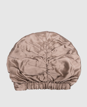 Dore & Rose Beige silk sleep cap PREMIUMSILKBONNET