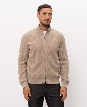 Stefano Ricci Beige cashmere cardigan K606430R30F26317