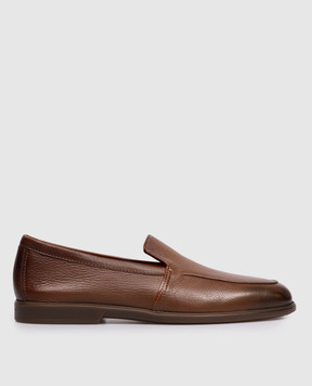 Santoni Brown leather loafers with gradient effect MGAR18829TGRSEPR