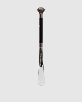 Pasotti Black shoe horn with Swarovski crystals PFPEXXWS49N