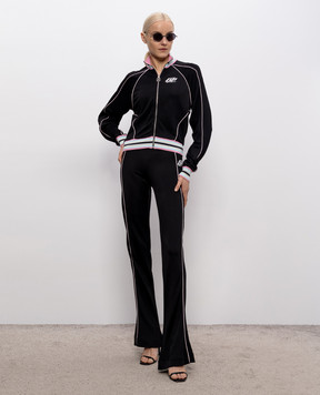 Off-White Black sports jacket with accent cuffs 2BD00BS26JER001