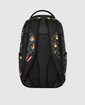 Sprayground Children's black backpack SUPER HOT FIRE SHARKS IN PARIS 910B8730NSZ