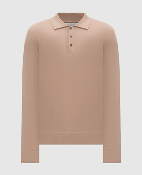 Canali Beige wool polo shirt MK02353C1123